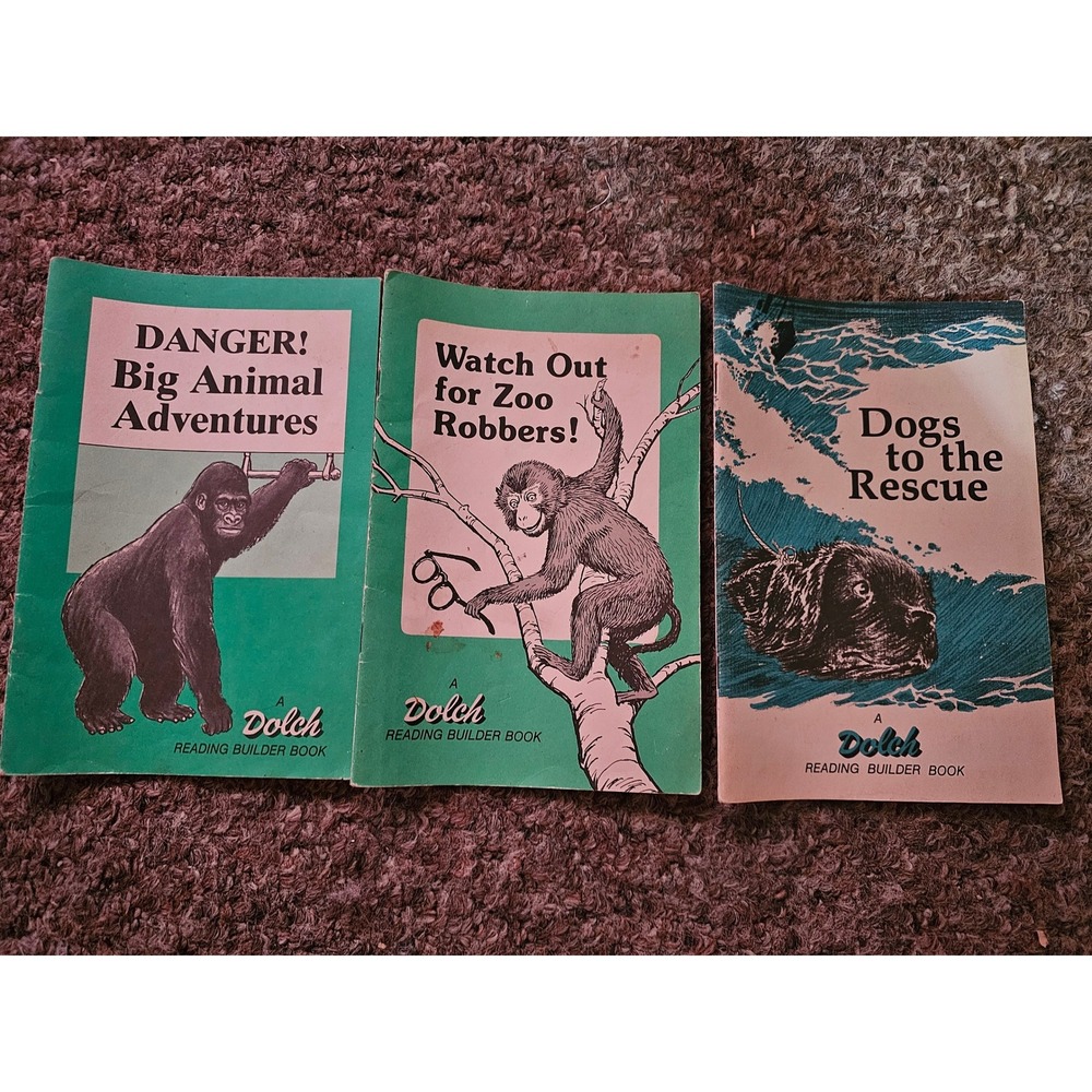 Dolch Reading Builder Books Lot of 3 Vintage Childrens Educational